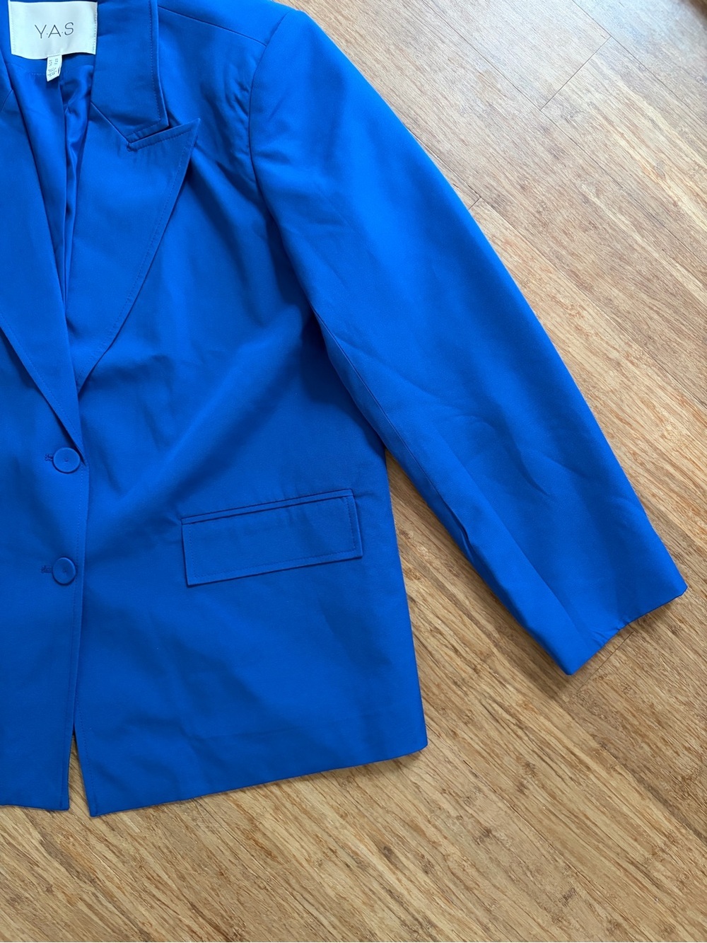 Y.A.S Cobalt Blue Structured Blazer XL NWOT  Single Breasted - Picture 3 of 8